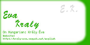 eva kraly business card