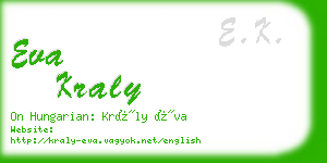 eva kraly business card